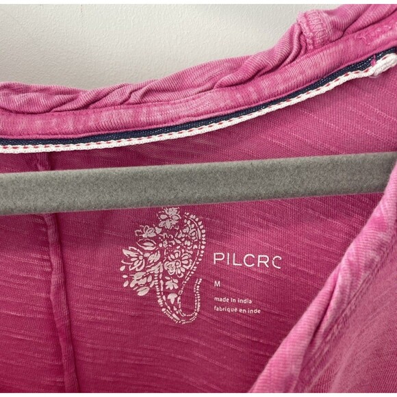 Pilcro Anthropologie Flutter Short Sleeve Pink Size Medium Boho Hippie Fairy - Picture 2 of 7